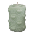 3D Heart Shaped Pillar Candle